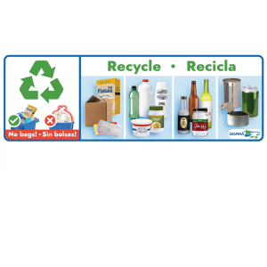 Recycling Cart Decal (English & Spanish)